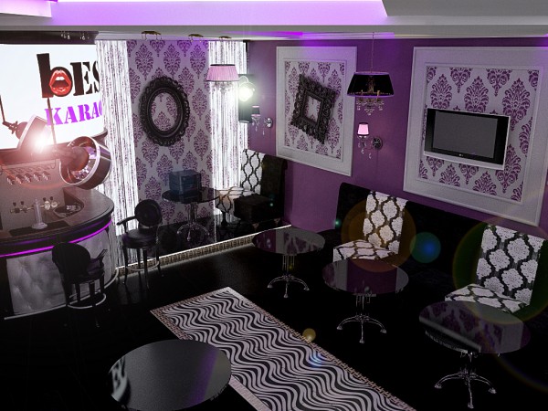 дизайн караоке-бара, вид сверху
