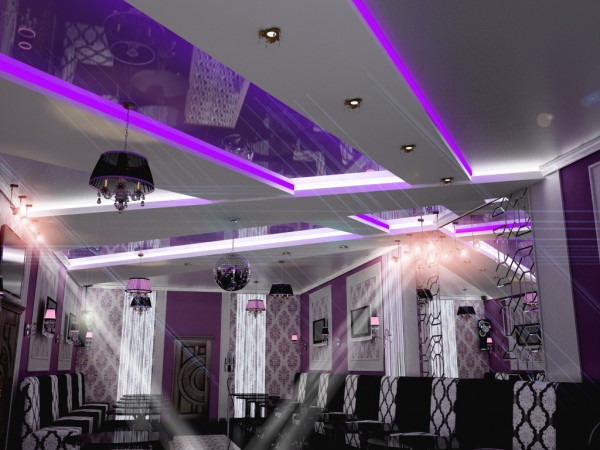 дизайн караоке-бара, свет