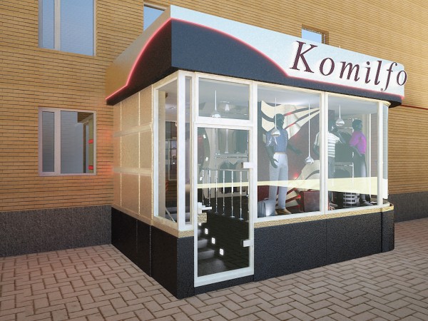 разработка дизайна фасада магазина
