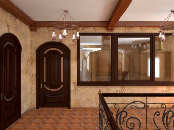 на втором этаже пивоварни